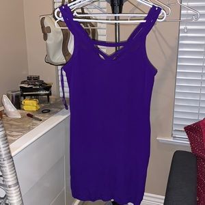 Diane Von Furstenberg Jillian purple silk dress
